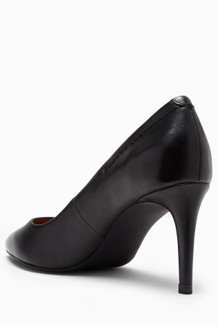 Leather Pointed Court Shoes